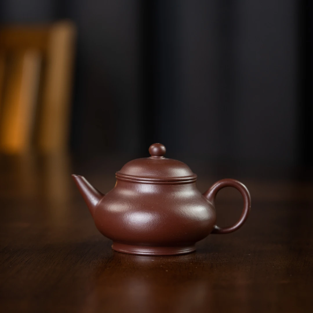 【均瀚堂】水平 观己 全手紫朱泥125cc家用紫砂壶