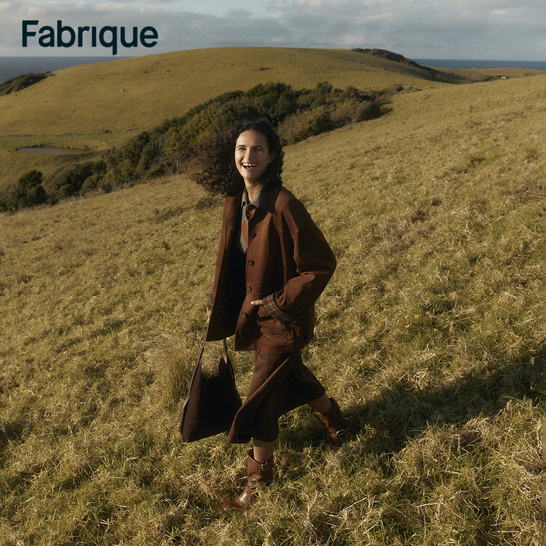 Fabrique Robin【谷时梦夹克】秋冬新品仿麂皮绒翻领工装风复古外套