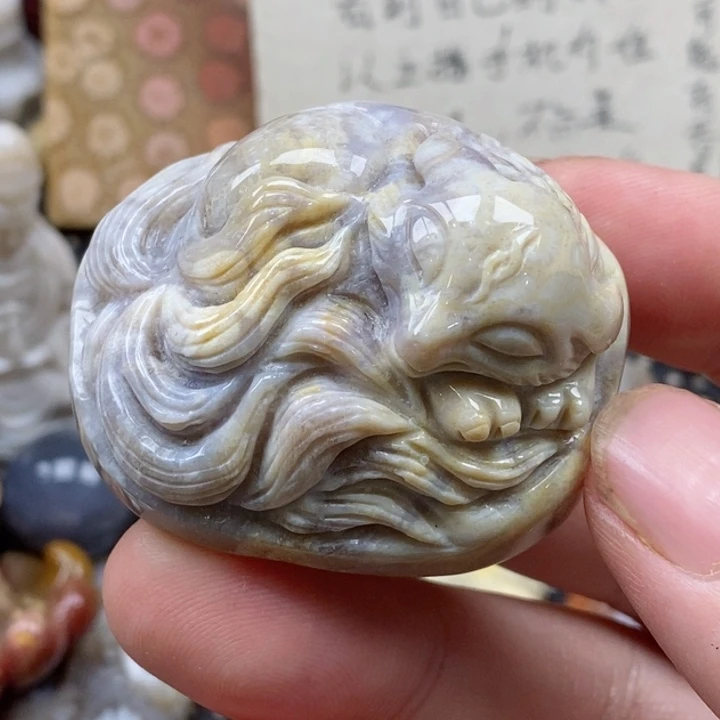 颈饰未镶嵌硅化珊瑚（珊瑚玉）