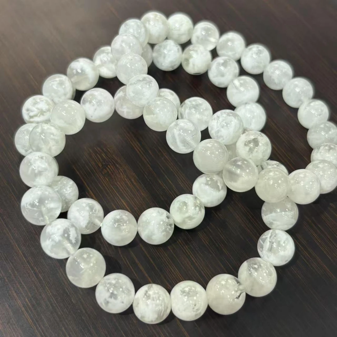 【书记甄选】天然雪花幽灵单圈手链 多样式发一件10mm   6727CK