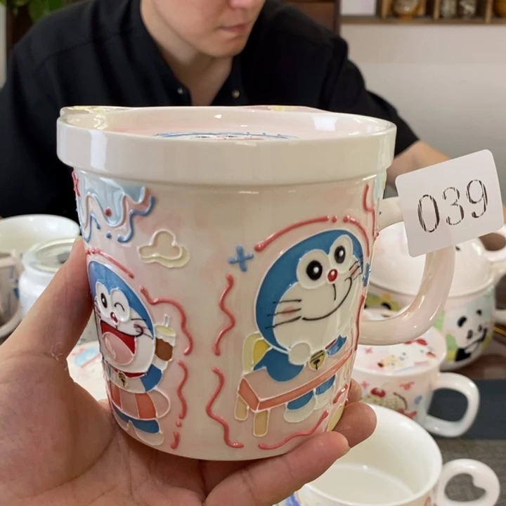 瓷片景德镇釉下彩手绘