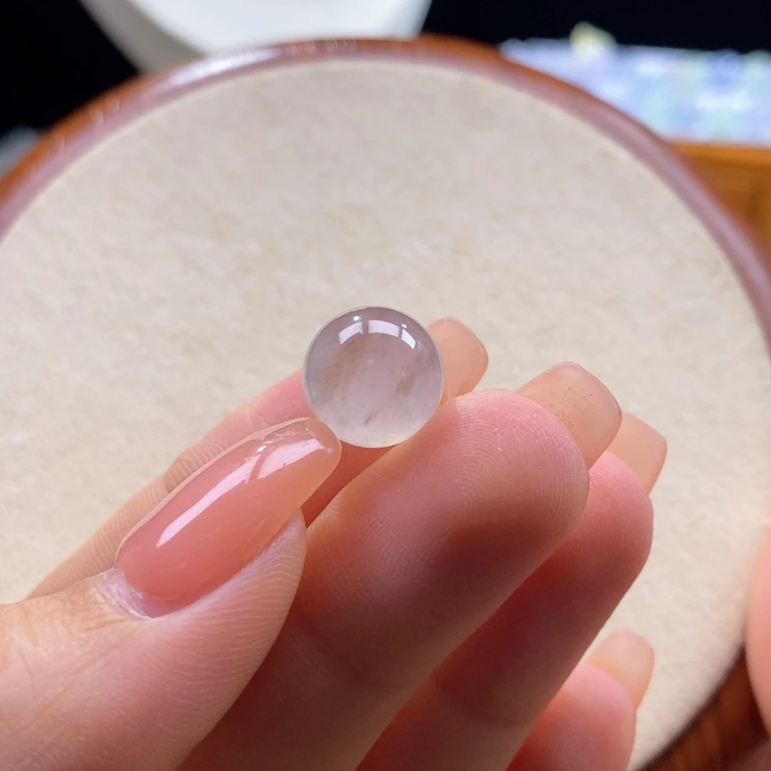 翡翠未镶嵌颈饰翡翠冰茶圆珠