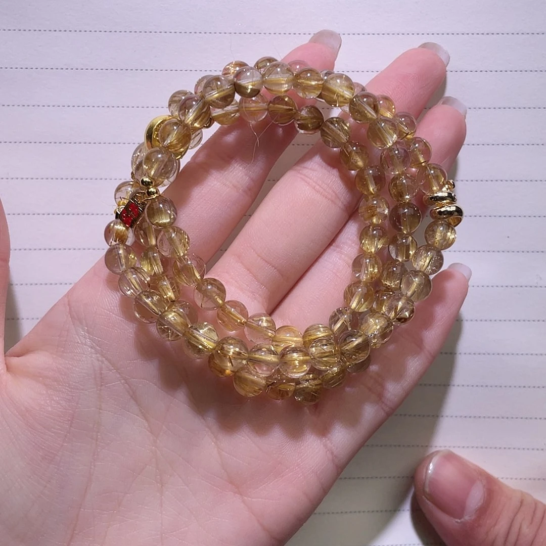 水晶手链未镶嵌蜂**舞三圈金发