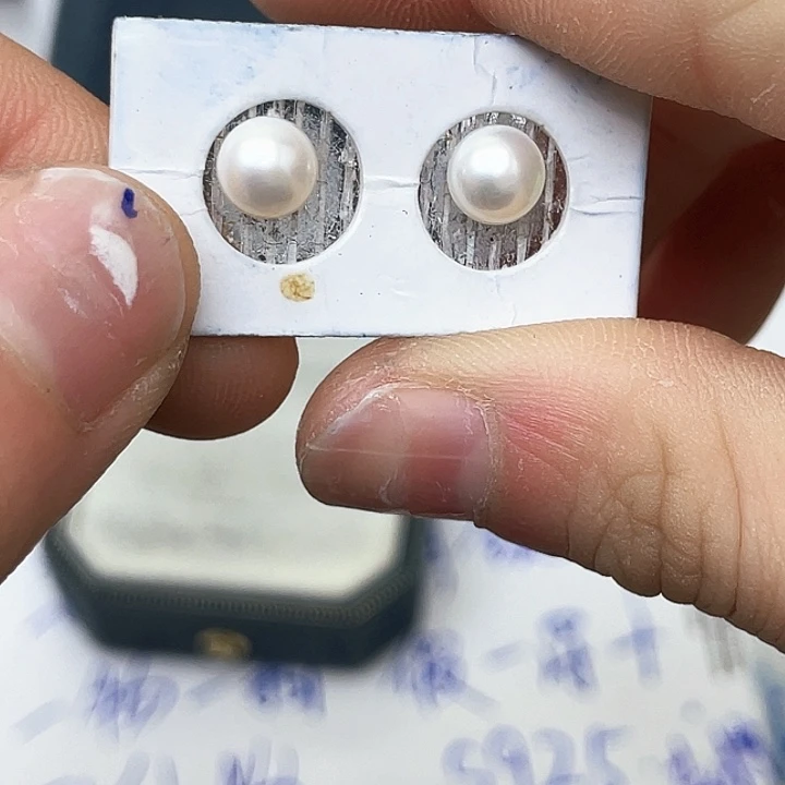 淡水珍珠耳饰银S925镶嵌小****扯