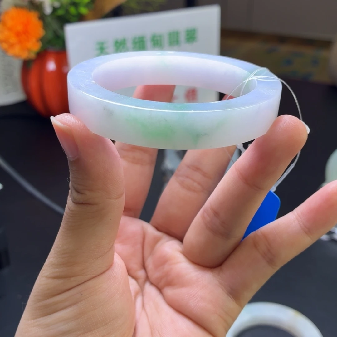 定制翡翠未镶嵌粉春彩翡翠5556