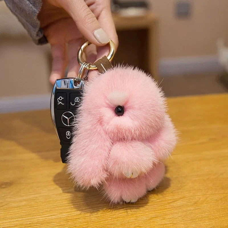 水貂毛小兔子可爱百搭毛绒公仔挂件