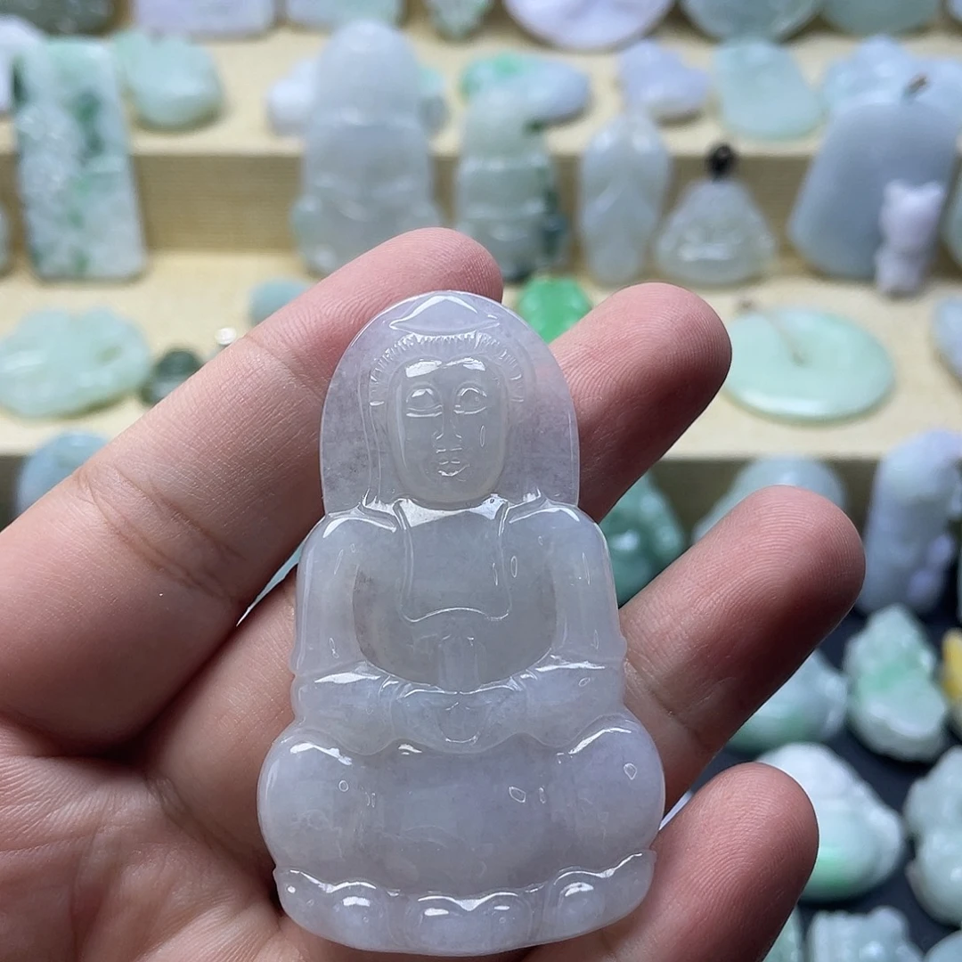 翡翠未镶嵌颈饰纯天然翡翠