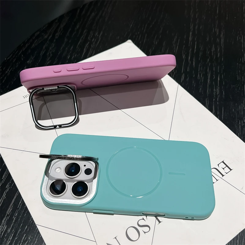 适用苹果16pro手机壳镜头支架苹果15promax细圈磁吸15/14全包软壳