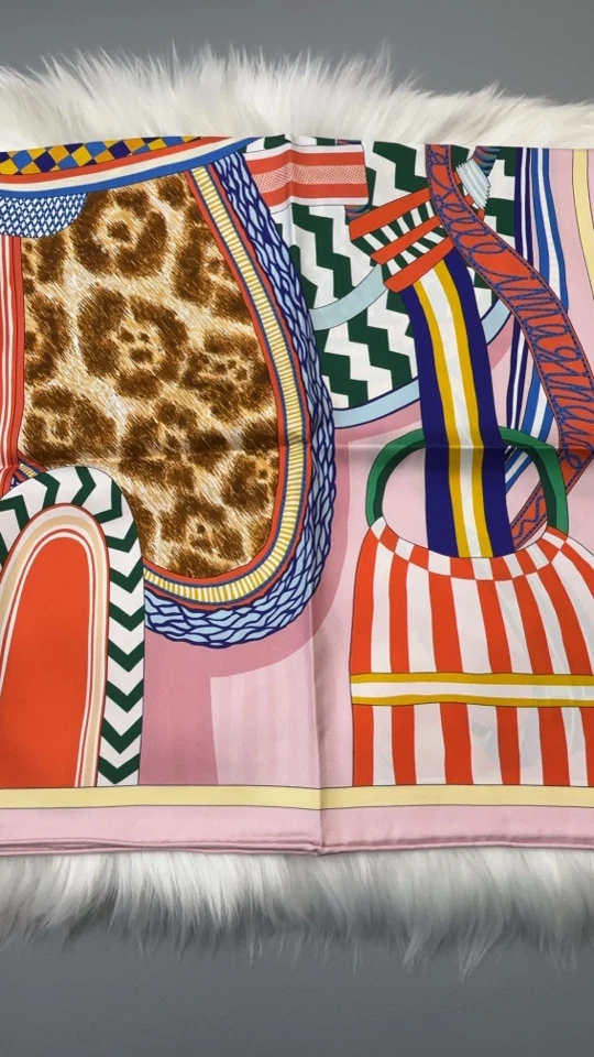 原版【梦中的马鞍】90双面丝巾斜纹桑蚕丝防晒送礼