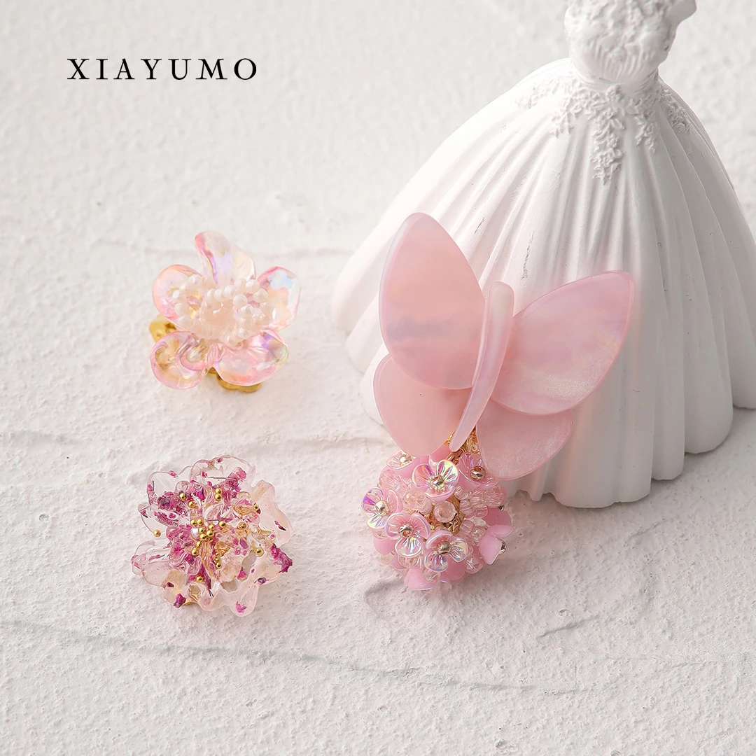 粉色蝴蝶结三件套GB99浮力夏羽墨饰品链接女孩钢琴走秀儿童饰品