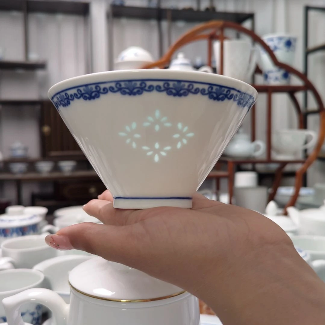 瓷花语斗笠5寸饭碗一个景德镇