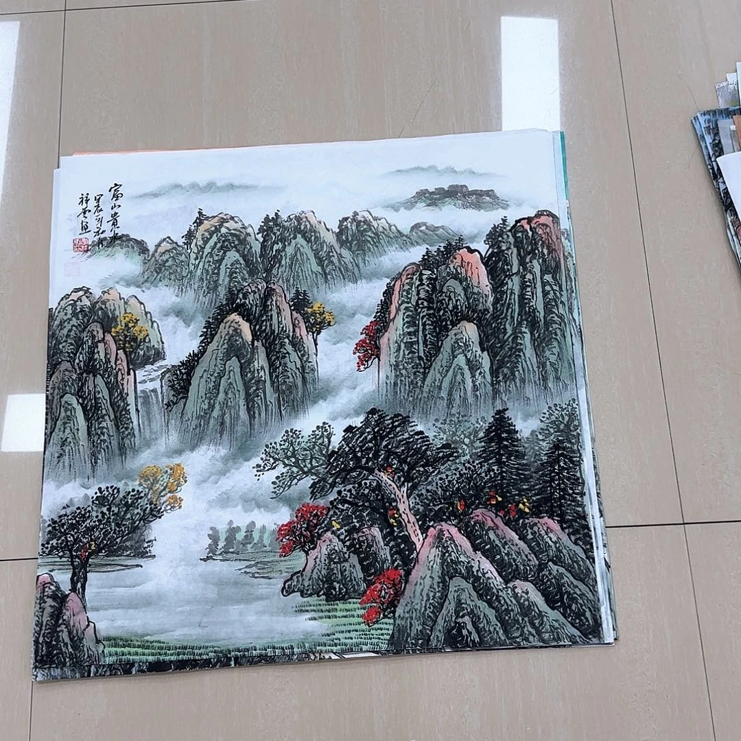国画国画作品多次
