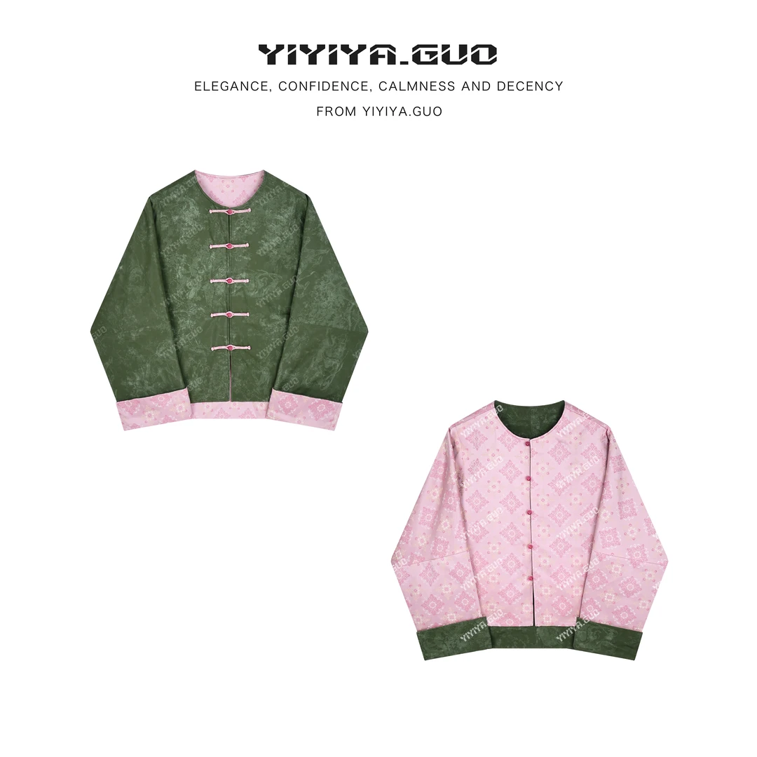 yiyiya.Guo艺艺吖【忘山行】新中式中国风提花双面穿外套080077SS52