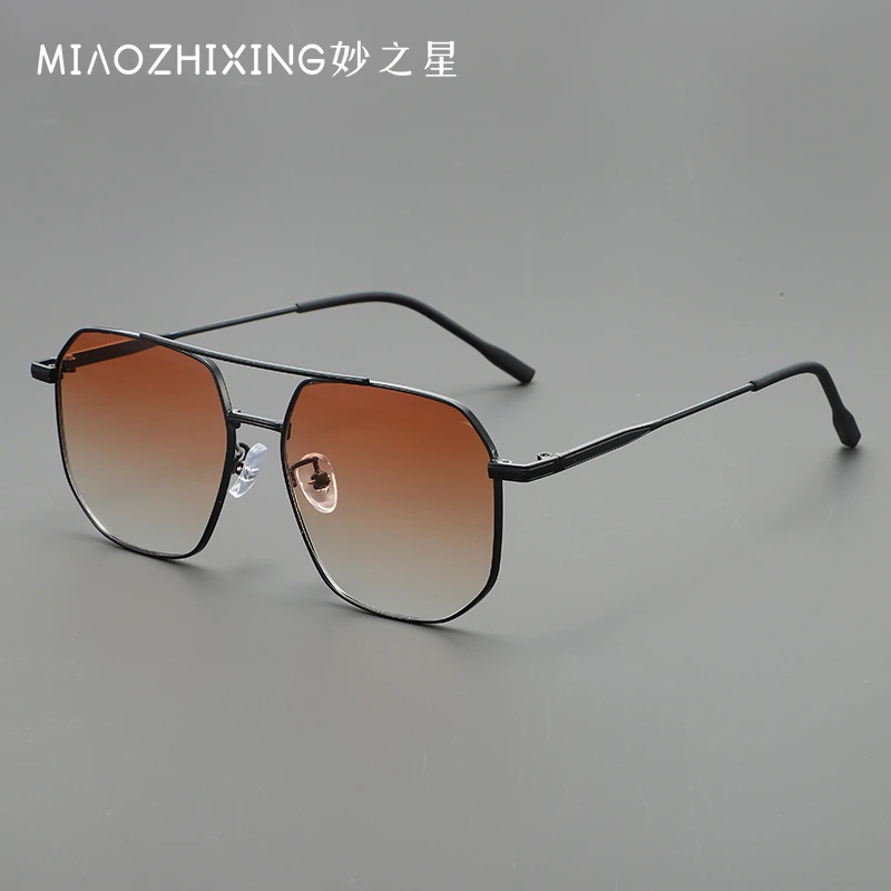 超轻合金双梁眼镜框男款近视可配有度数墨镜斯文败类痞帅眼睛架女