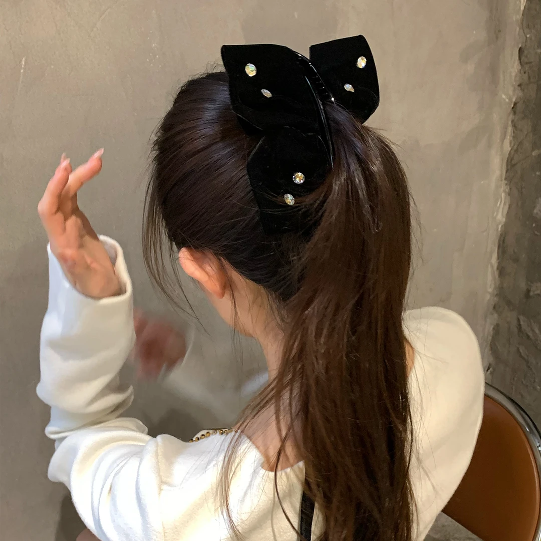 小傲娇 兔耳朵蝴蝶结香蕉夹饱满后脑勺抓夹高级感发卡气质头发饰