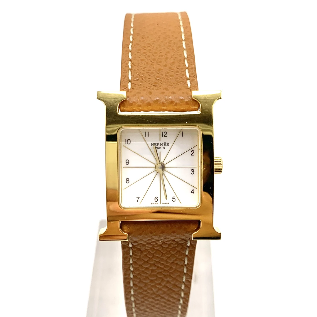 99新 Hermes/爱马仕 H.hour/白盘/石英/表径21mm/女表