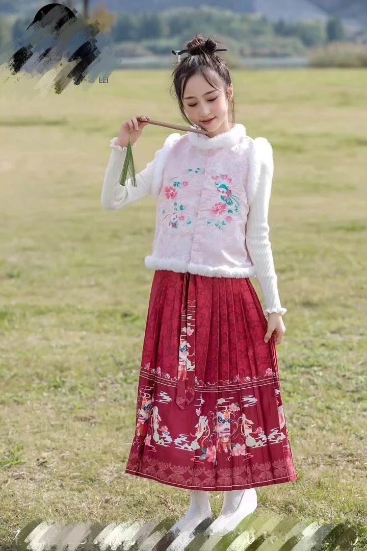 【淼淼妈】高品质儿童年款马面裙三件套23970