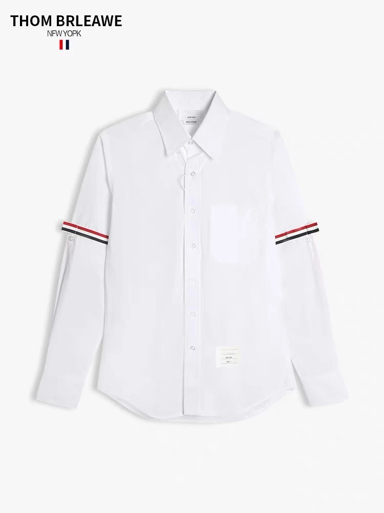 TB【官方正品】汤姆布郎THOM BRLEAWE全棉府绸长袖男女同款tb衬衫