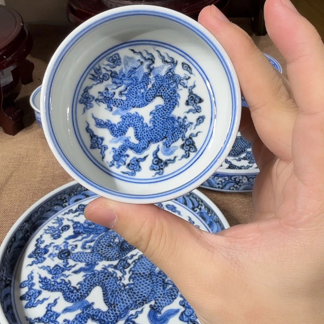 瓷摆件宇泽堂霸王龙矮炉杯