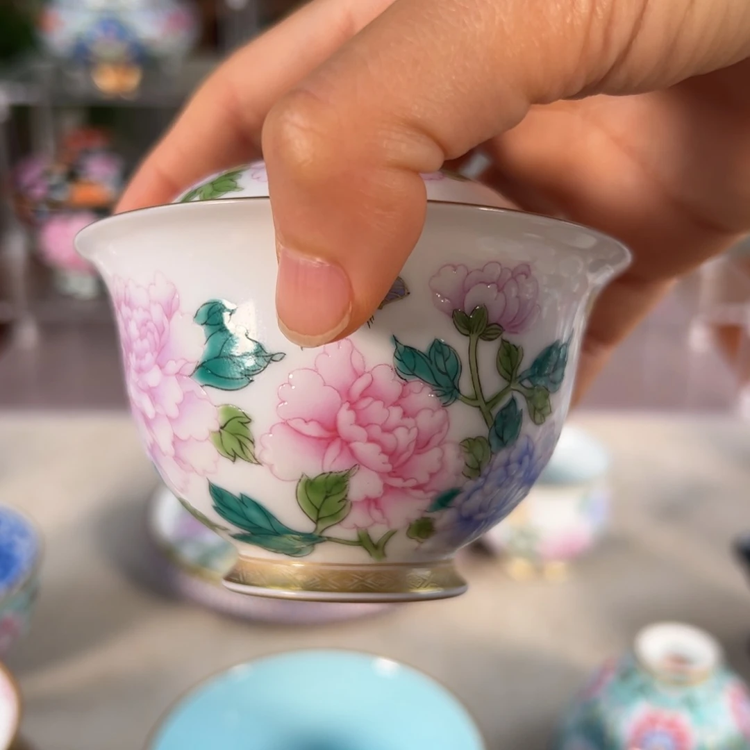 柠*黄纯手工手绘 高端茶器