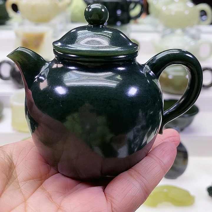 未镶嵌和田玉挂件茶壶160m l