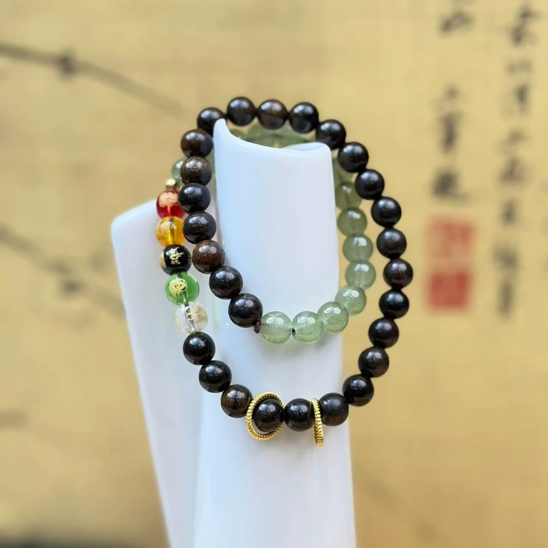 DA-1152-沉贵宝带双金圈+五色转珠（深绿色）