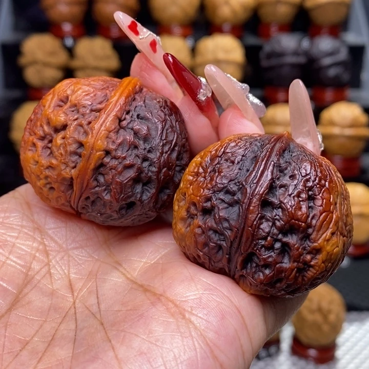 文玩核桃把件七彩大元宝31号