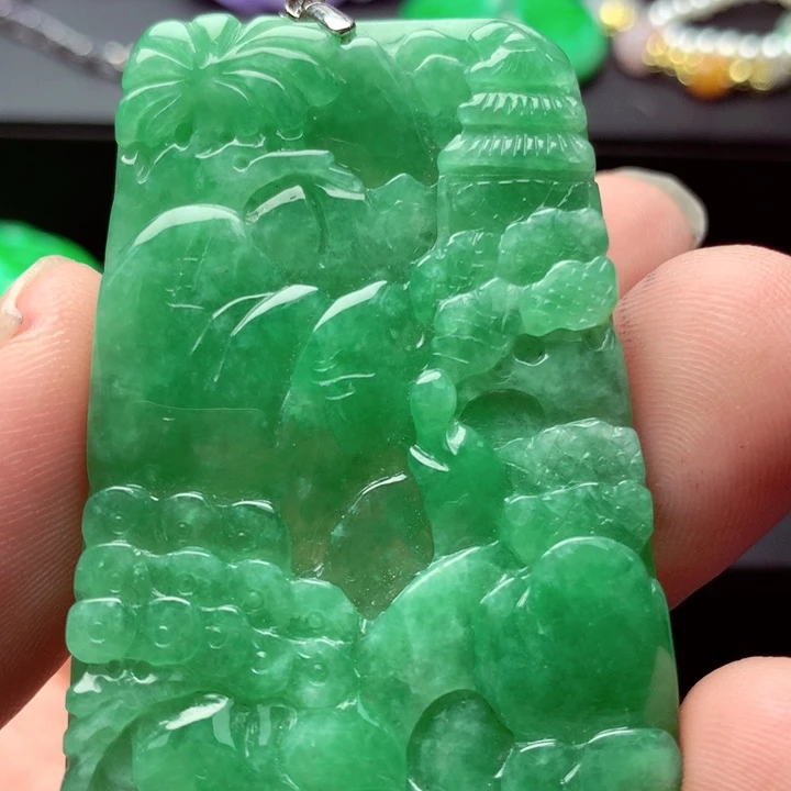 翡翠未镶嵌吊坠(不含链)