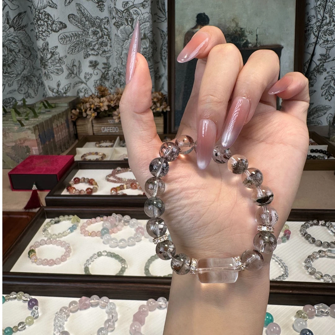 A029【酒酿春山】天然绿幽灵+四季幽灵10mm