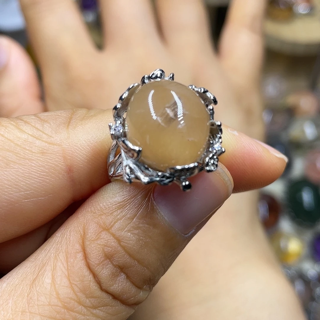 【闪购商品】水晶珠宝半成品银S925镶嵌戒指