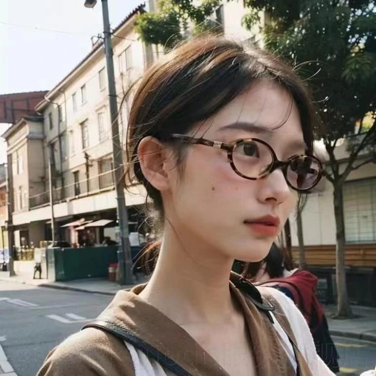 vieruodis张元英同款书呆子眼镜女近视可配度数小脸高级感椭圆玳