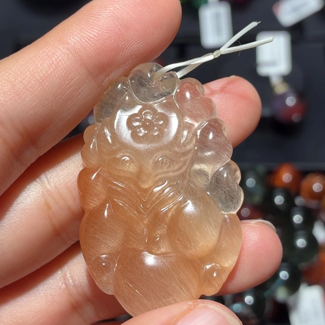 *****手链水晶未镶嵌兔毛吊坠