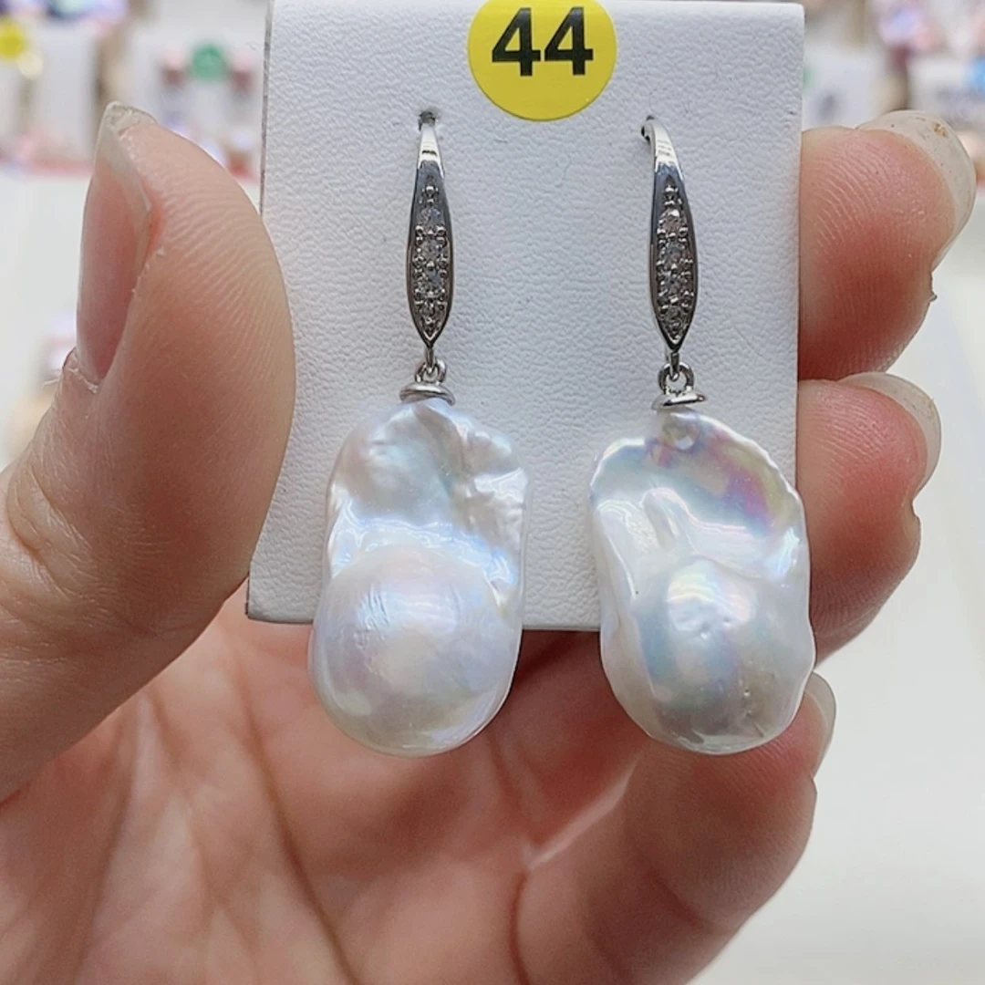 【闪购商品】淡水珍珠耳饰银S925镶嵌