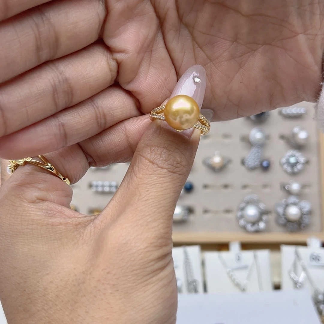 小***ღ淡水珍珠合金戒指