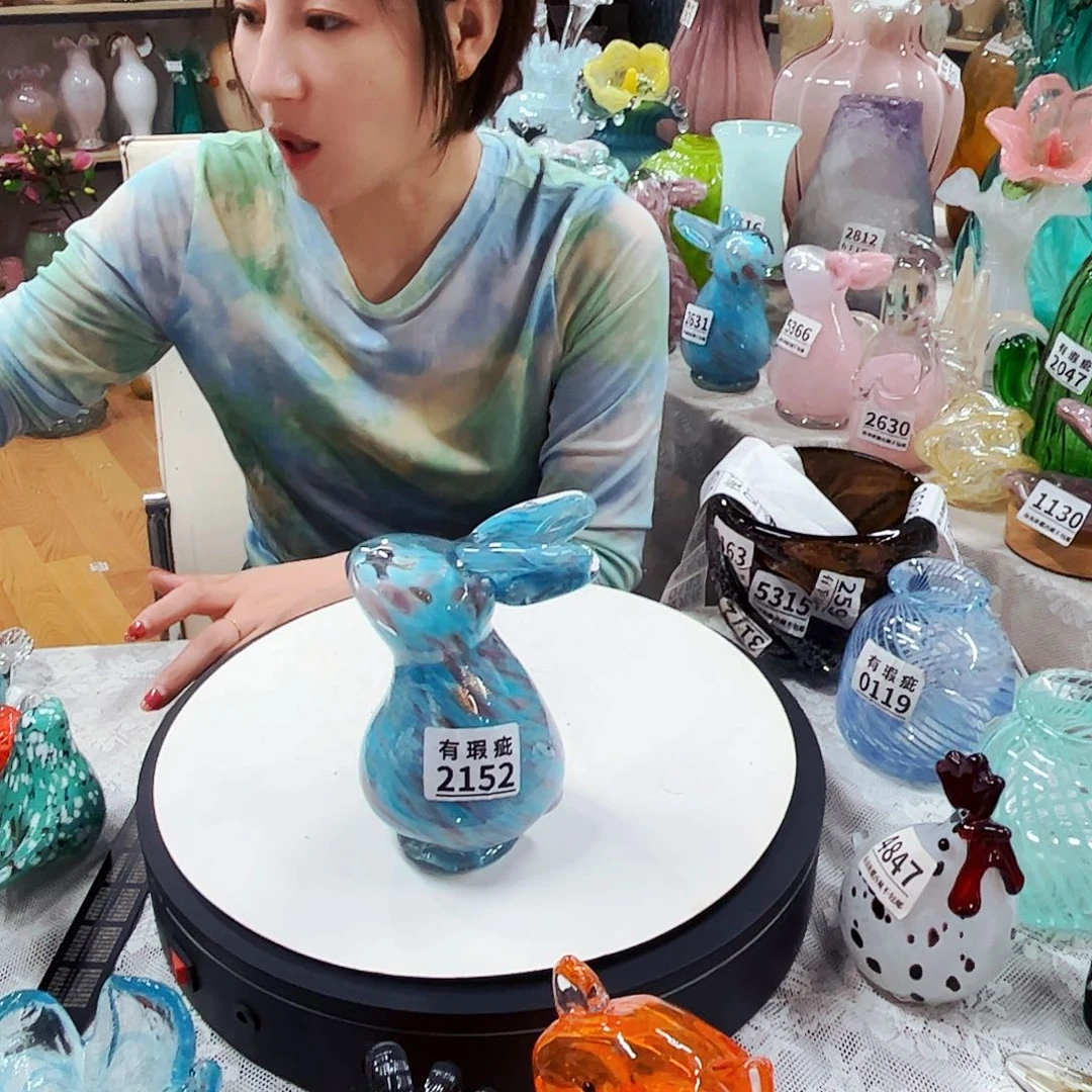 2152瑕 家悦琉璃花瓶摆件