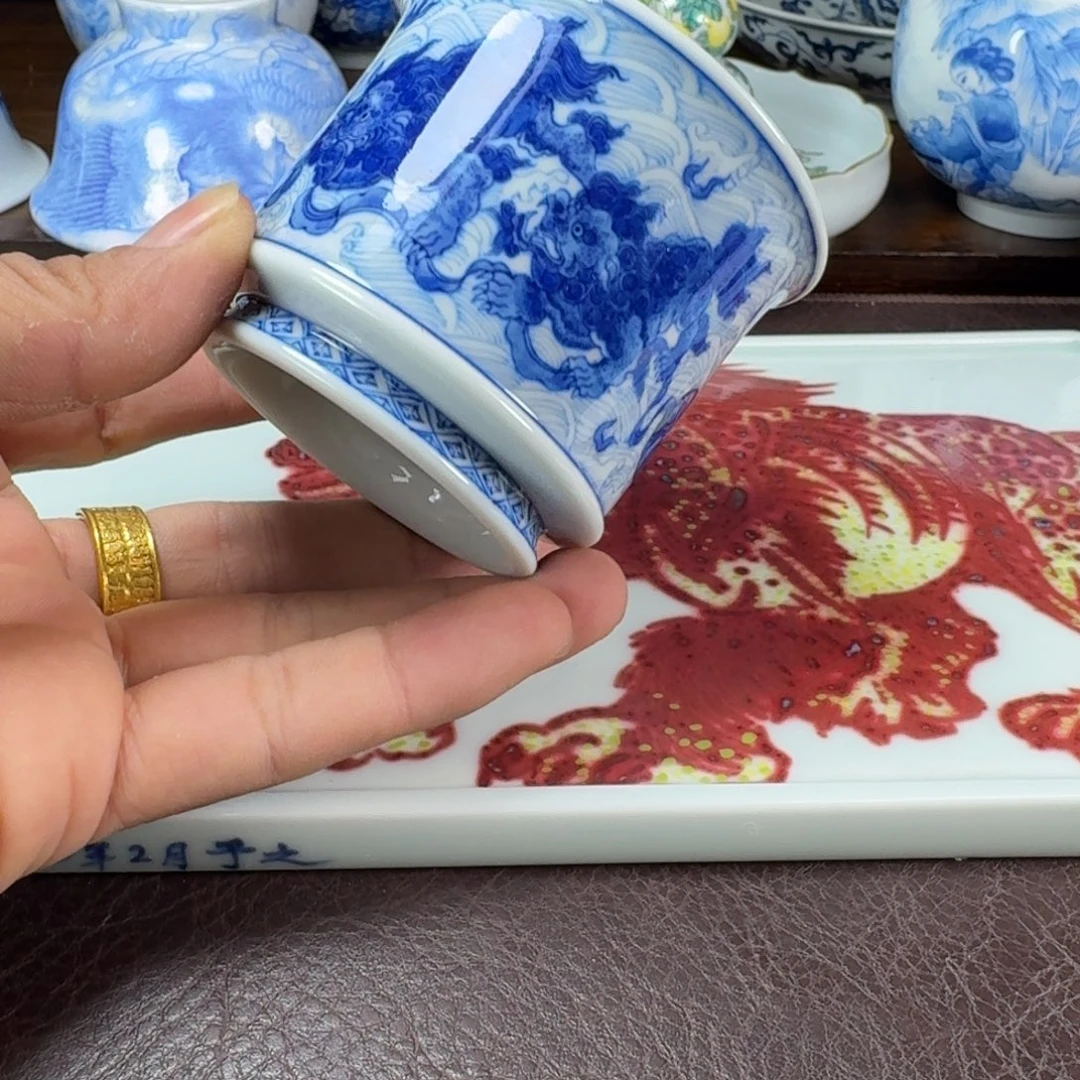 卖***）瓷片当代景德镇陶瓷手绘茶具