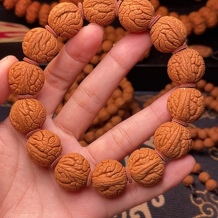 手串桃核精品金丝龙珠1.9