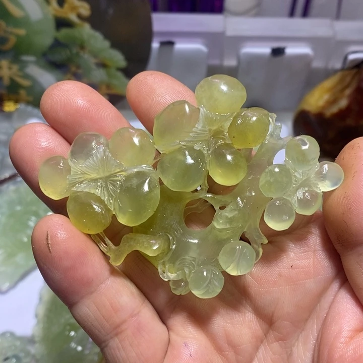 辉***夜蛇纹石玉未镶嵌颈饰
