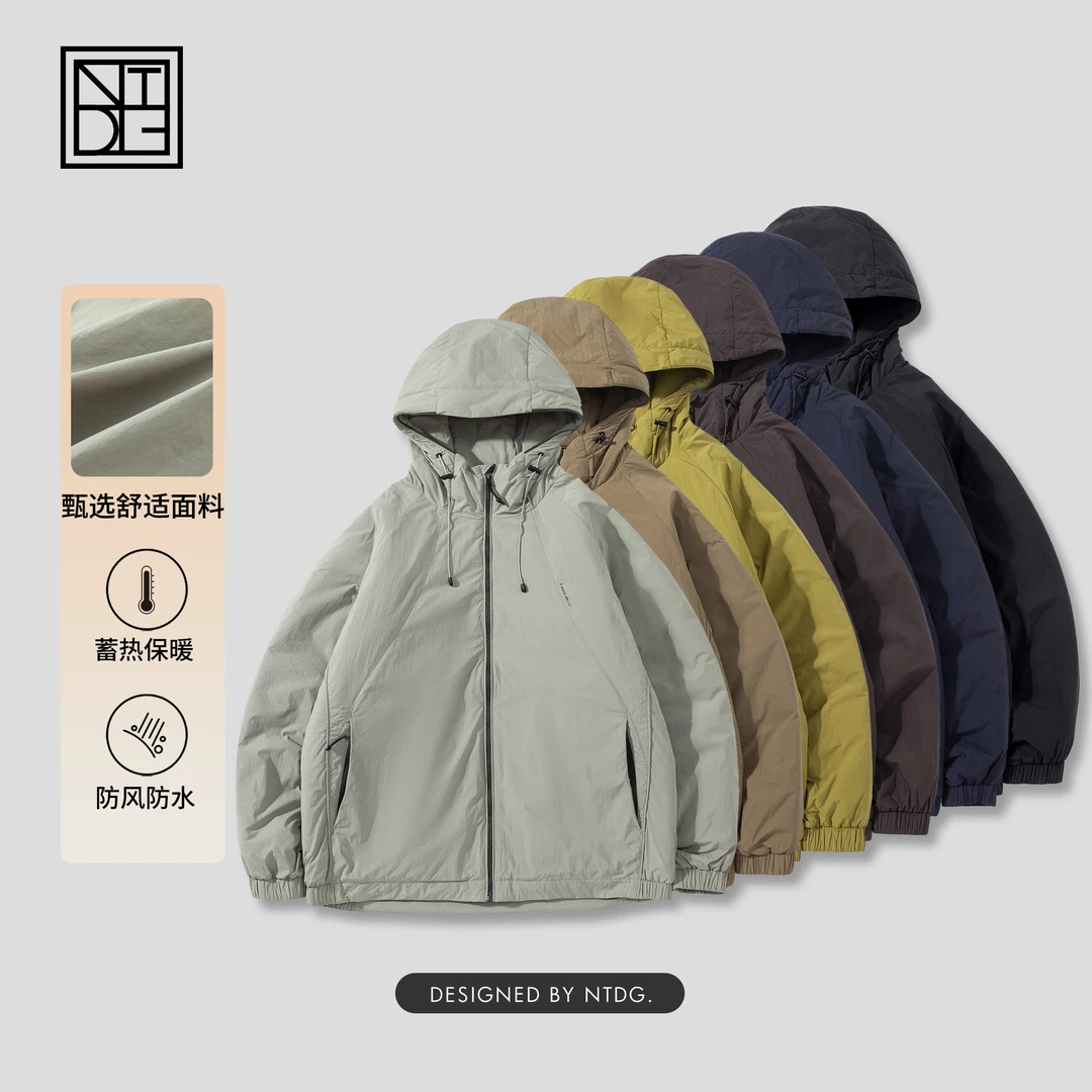 NTDG-ONE冬季轻量化科技棉户外机能风连帽棉服外套DC9930