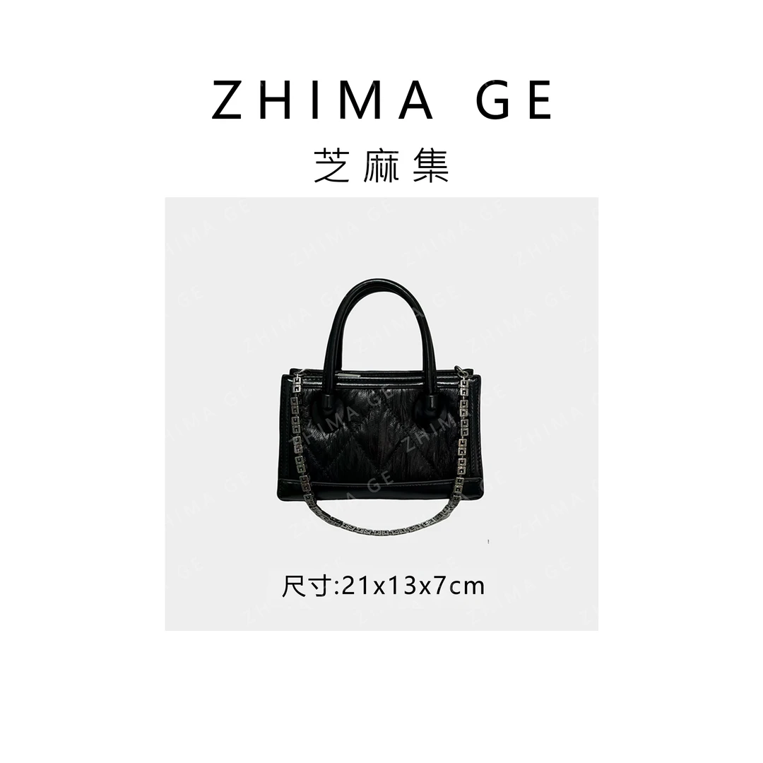 【芝麻集】一见钟情-ZT-D7099-黑色RAIN.CUN简约腋下时尚斜跨女包