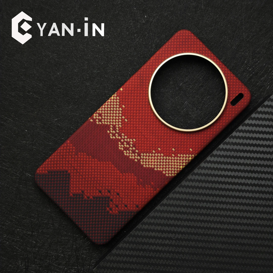 适用于凯夫拉vivoX200S细纹全包高端简约芳纶纤维超薄磁吸手机壳