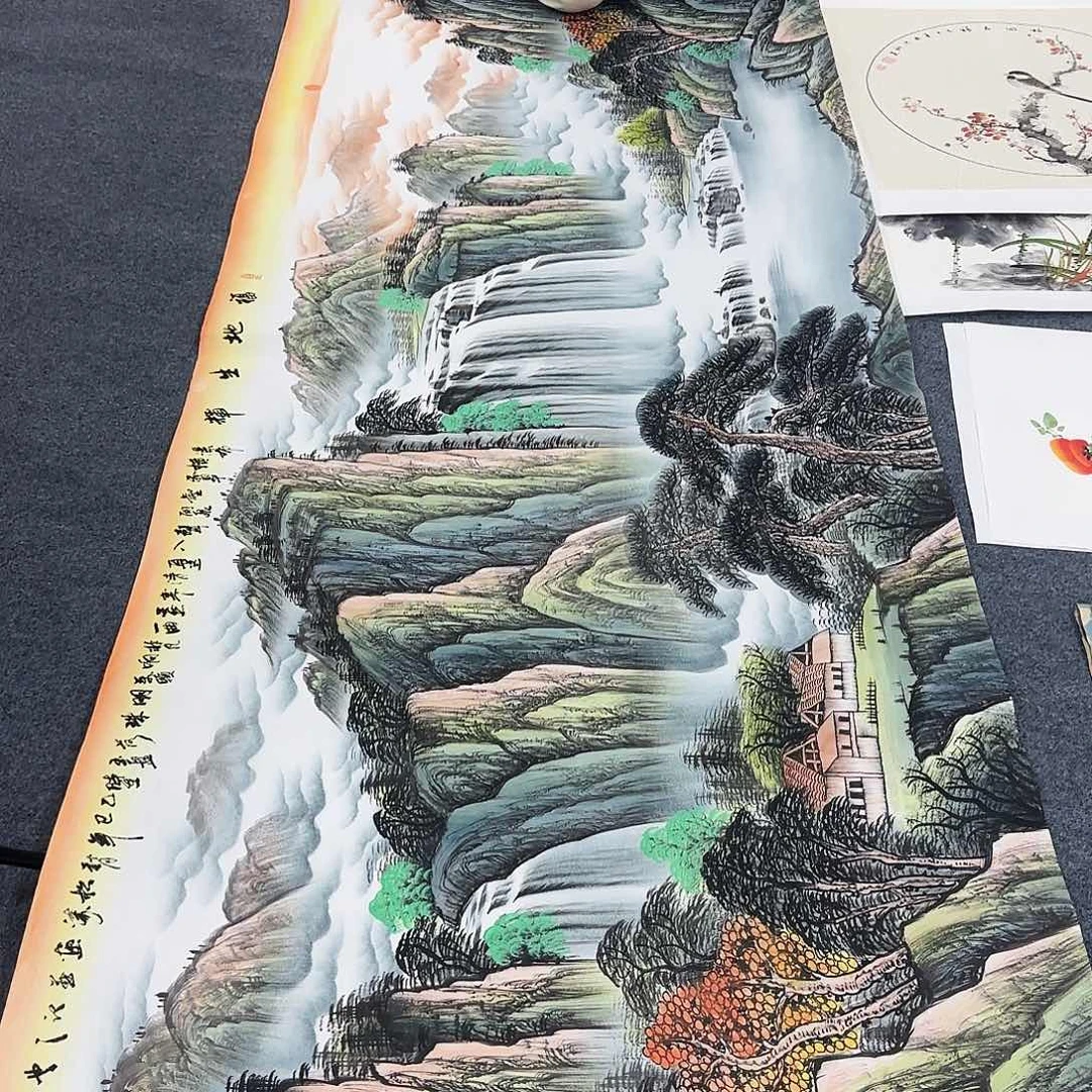 国画作品小姐姐放漏中
