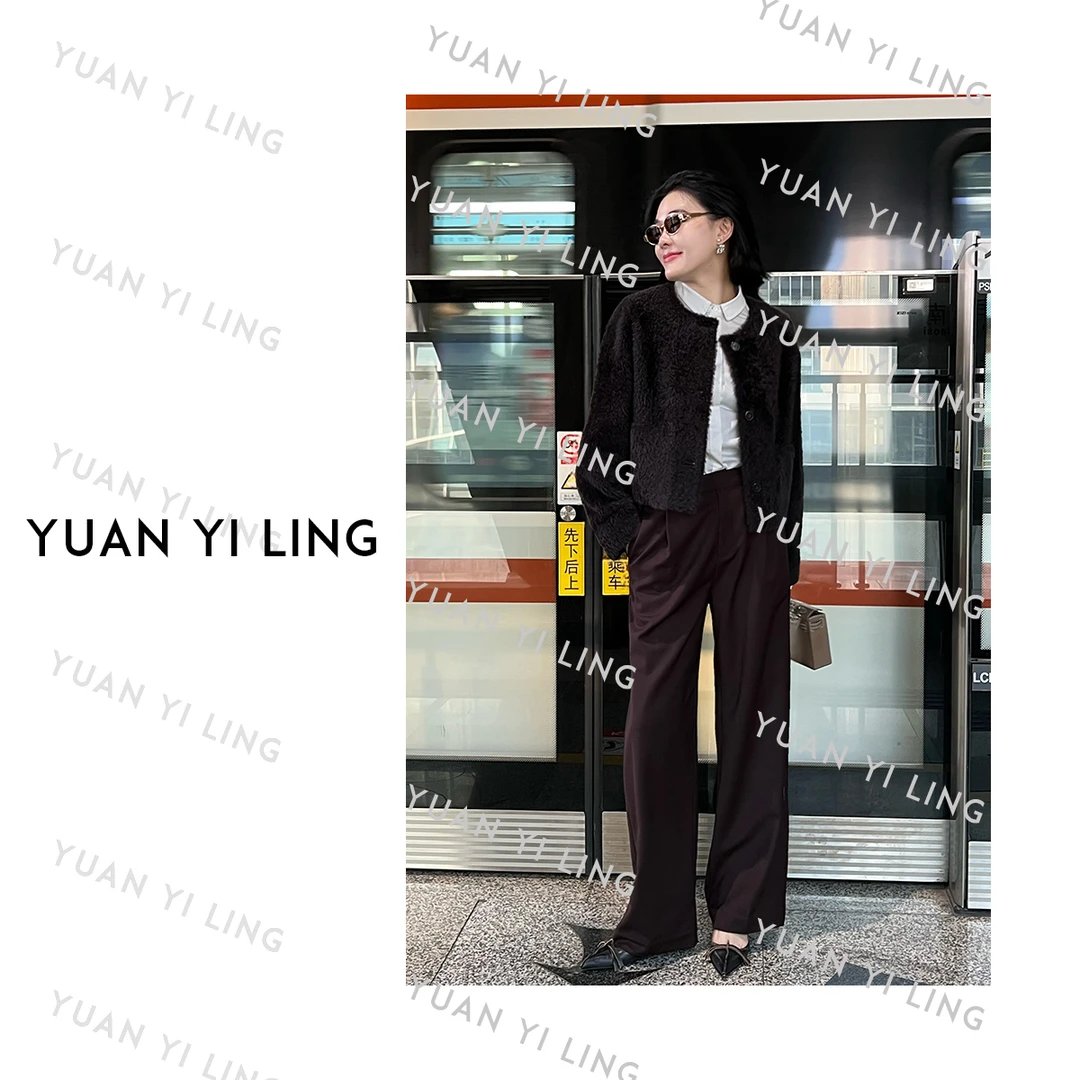 袁艺灵【贝拉】土耳其进口拉贡羊毛革皮毛一体双面可穿皮草外套9131