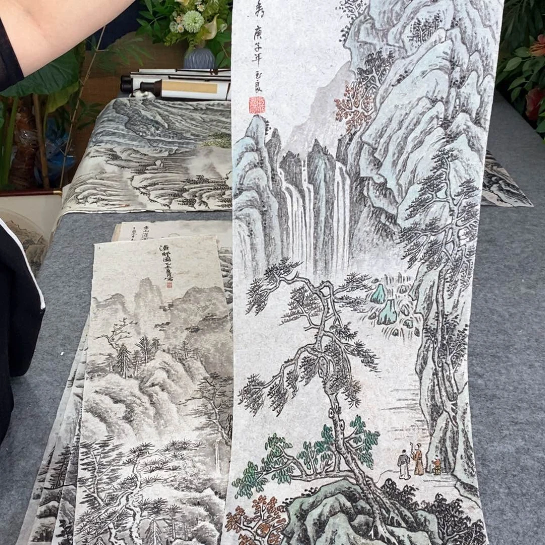 国画庞玉良精品山水画。