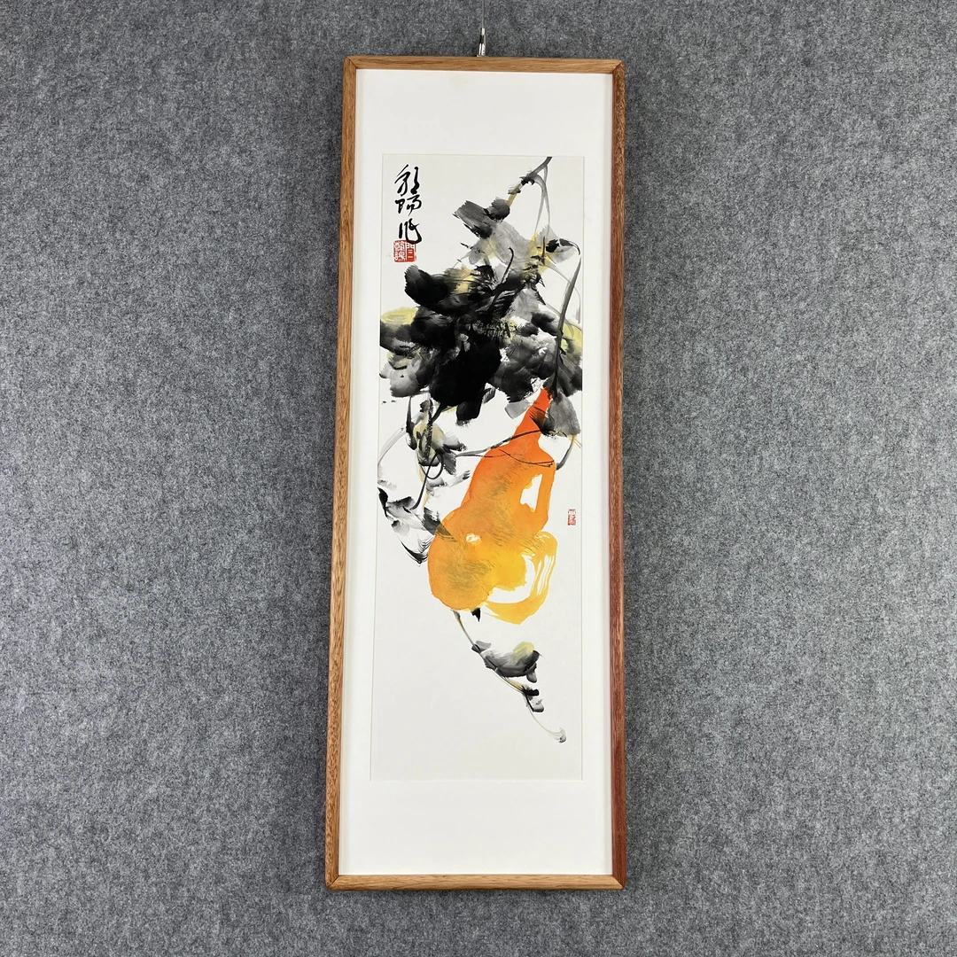 福禄-闫朝阳老师传统国画32*92cm-客厅卧室玄关茶室墙面国画字画
