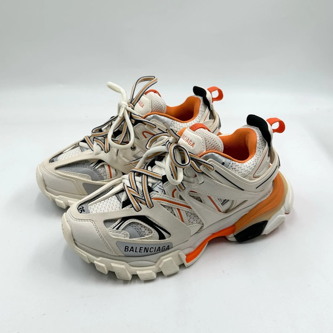 95新 Balenciaga/巴黎世家 35码/track1.0白橙老爹鞋/05786
