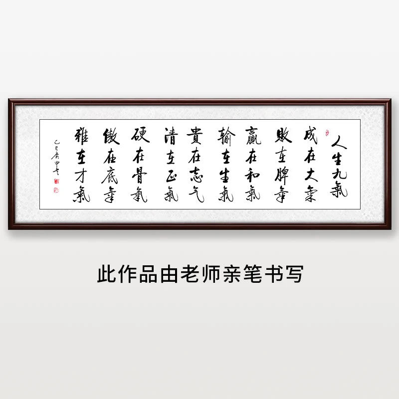 《人生九气》王老师亲笔书法字画作品