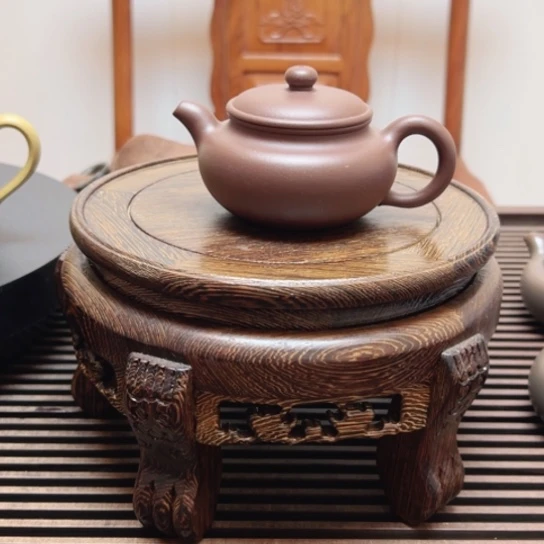 茶壶紫砂黄龙山原矿底槽清半手工瑕（140 cc）