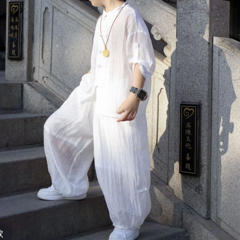 【清光曲-书香】2025清凉版新中式夏季新款汉服设计师款国风亲子装