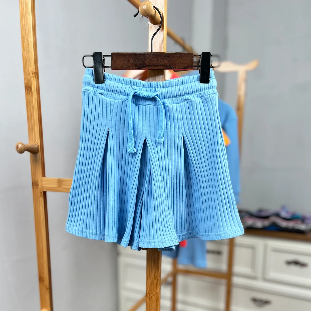 K351-K2童装 104-146码 欧美儿童五分裤女童夏季裙裤休闲可爱外贸